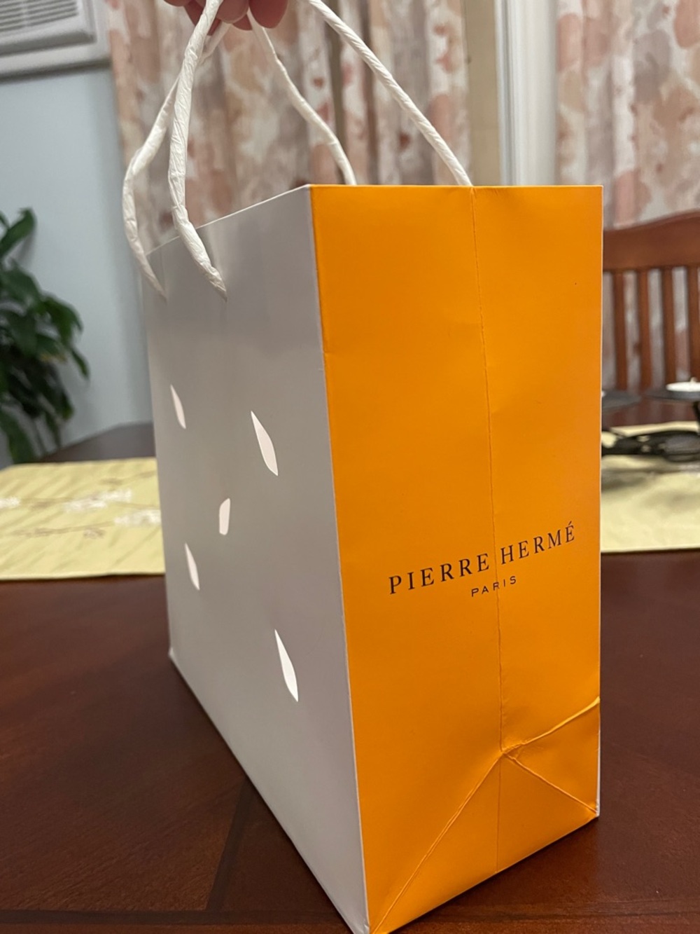 Pierre Hermé Orange & White Paper Bag